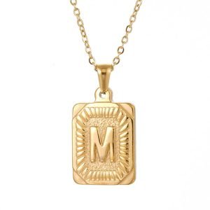 O chain type square necklace