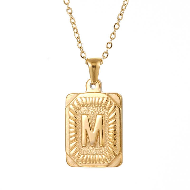 O chain type square necklace
