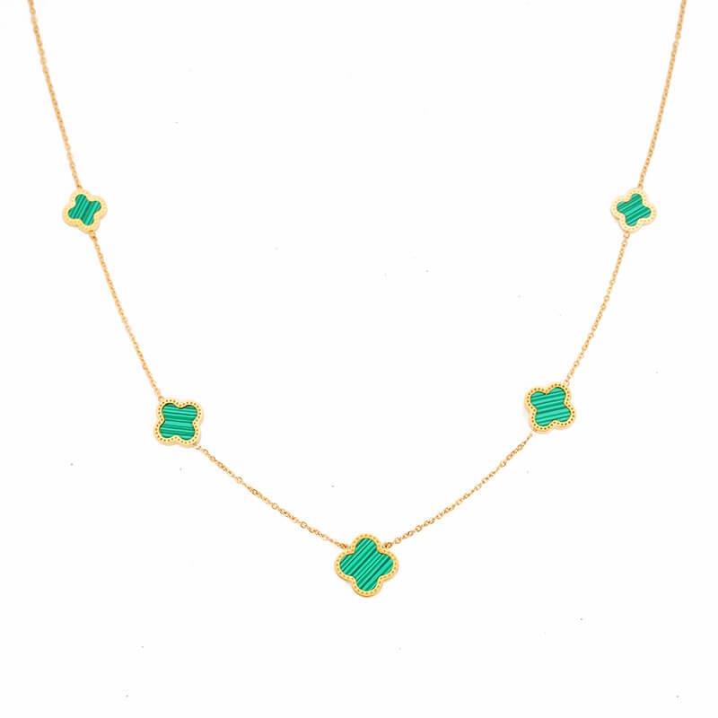 Stainless Steel Four-Leaf Clover Necklace